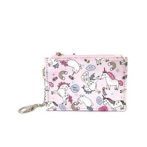 Keychain Zipper Photo ID Unicorn Magical Wallet